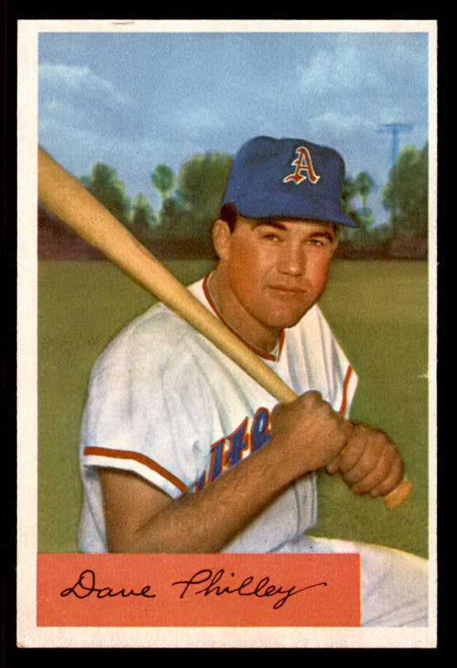 1954 Bowman Baseball #163 Dave Philley A's EX-MT Trade 555806