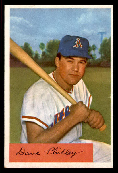 1954 Bowman Baseball #163 Dave Philley A's EX-MT Trade 555806