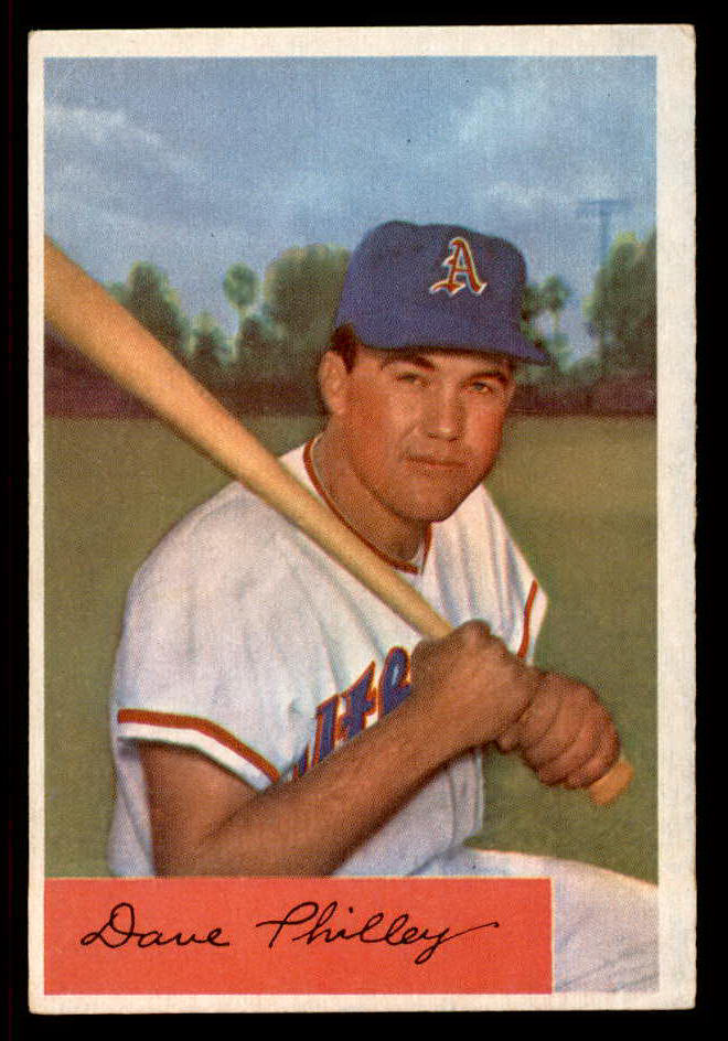 1954 Bowman Baseball #163 Dave Philley A's EX+/EX-MT No Trade 555808