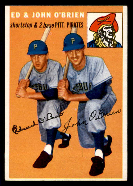 1954 Topps Baseball #139 O'Brien Brothers Pirates EX-MT 555840