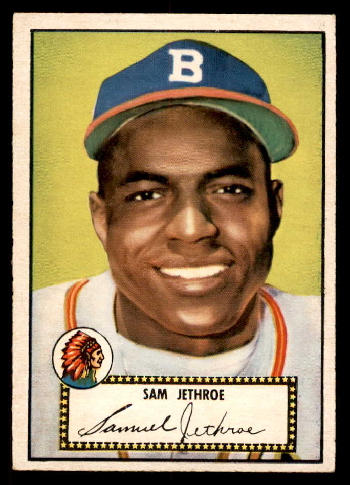 1952 Topps Baseball #027 Sam Jethroe Braves EX-MT Red 555885