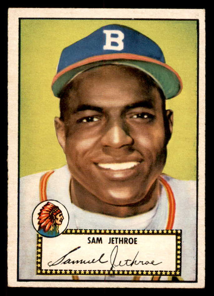 1952 Topps Baseball #027 Sam Jethroe Braves EX-MT Red 555885