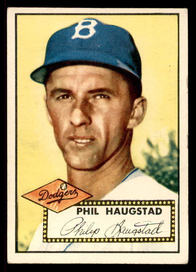 1952 Topps Baseball #198 Phil Haugstad Dodgers EX-MT 555903
