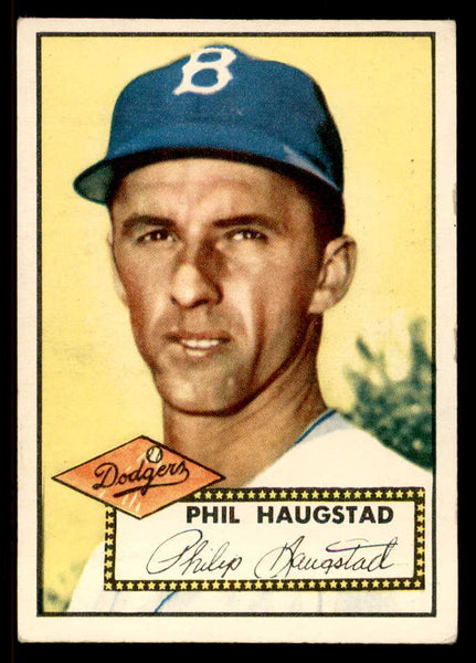 1952 Topps Baseball #198 Phil Haugstad Dodgers EX-MT 555903