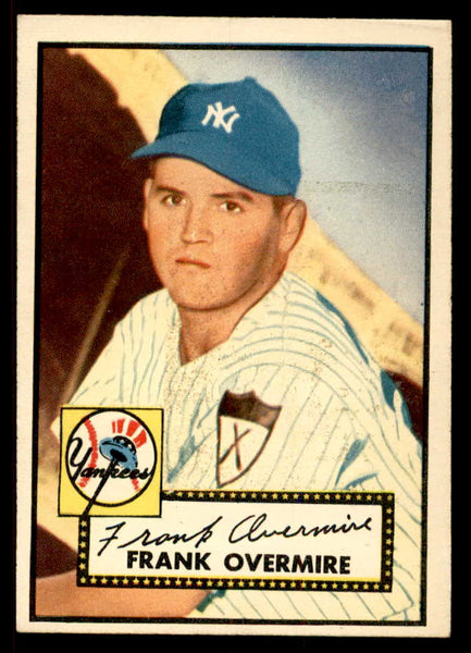 1952 Topps Baseball #155 Frank Overmire Yankees EX-MT 555910