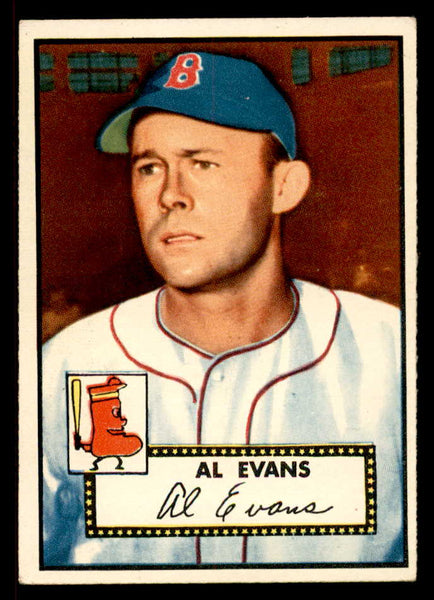 1952 Topps Baseball #152 Al Evans Red Sox EX-MT 555911