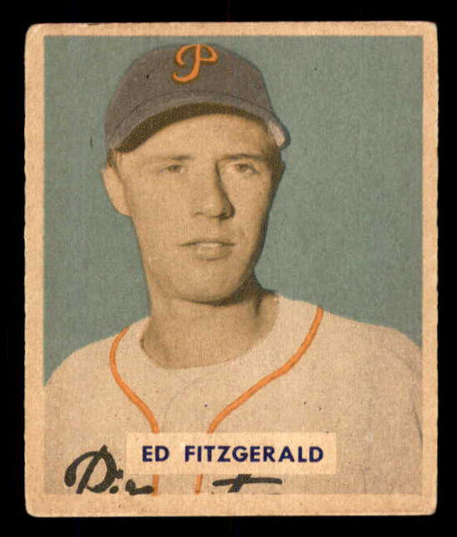 1949 Bowman Baseball #109 Ed Fitzgerald Pirates VG-EX Print 555980