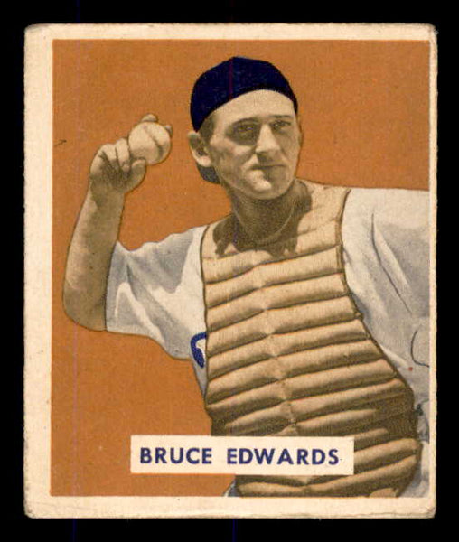 1949 Bowman Baseball #206 Bruce Edwards Dodgers VG-EX 555992