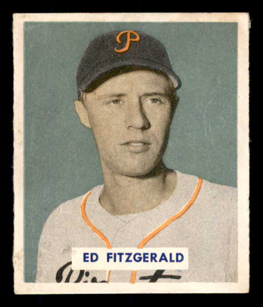 1949 Bowman Baseball #109 Ed Fitzgerald Pirates EX-MT Script 556096