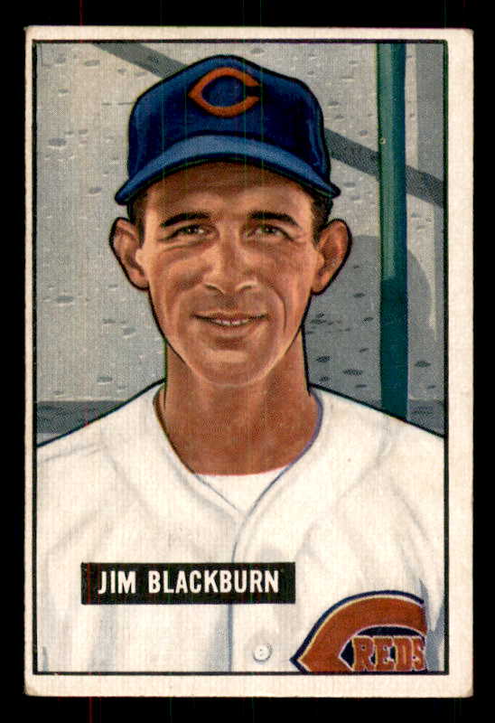 1951 Bowman Baseball #287 Jim Blackburn Reds EX 556175
