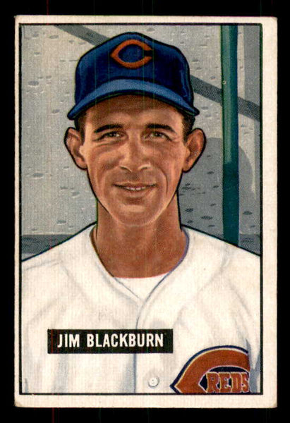 1951 Bowman Baseball #287 Jim Blackburn Reds EX 556175