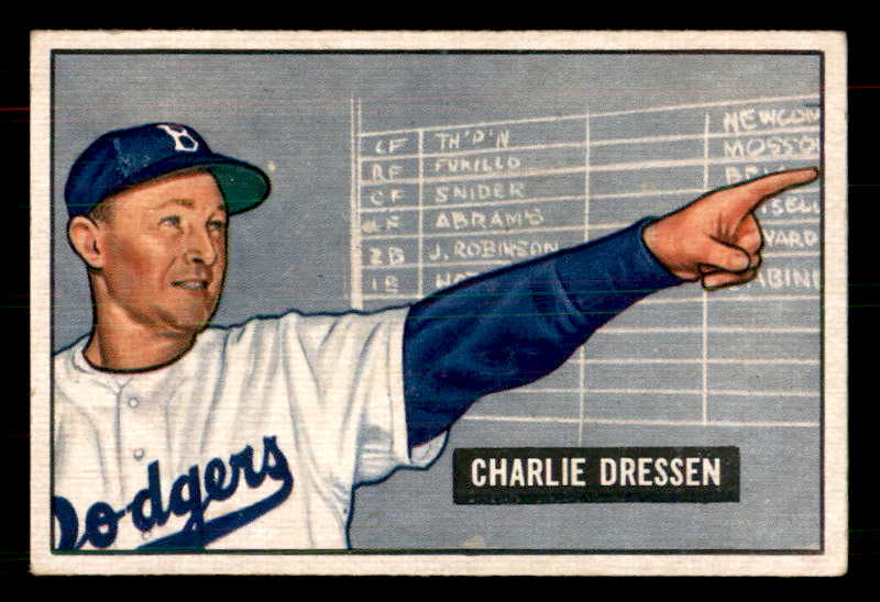 1951 Bowman Baseball #259 Chuck Dressen Dodgers EX-MT 556182