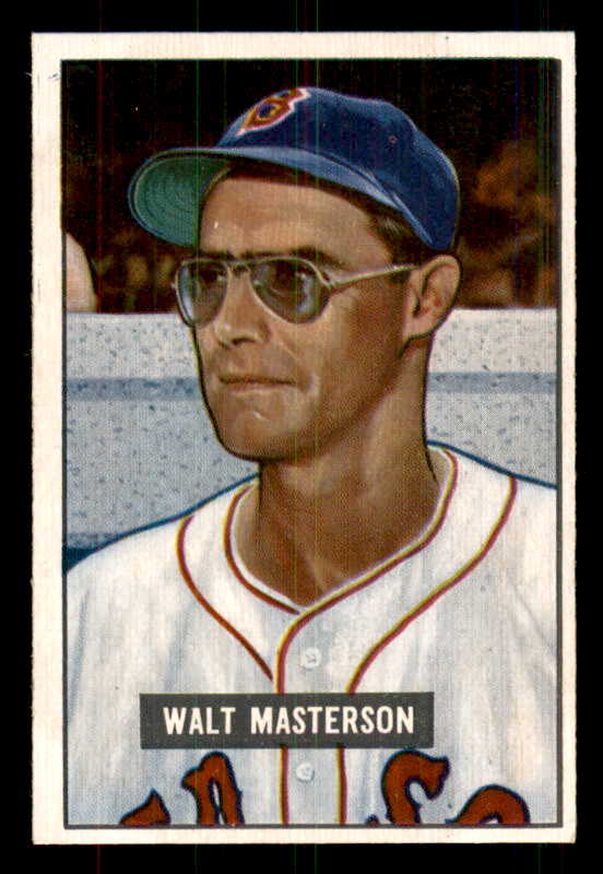 1951 Bowman Baseball #307 Walt Masterson Red Sox EX-MT 556202