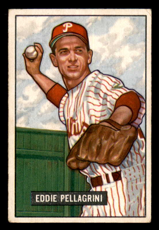 1951 Bowman Baseball #292 Eddie Pellagrini Phillies EX+/EX-MT 556214
