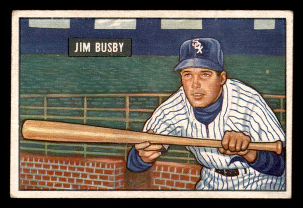 1951 Bowman Baseball #302 Jim Busby White Sox EX+/EX-MT 556216