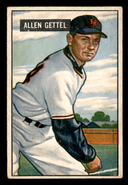 1951 Bowman Baseball #304 Allen Gettel Giants VG-EX 556229