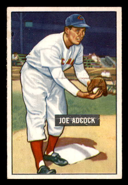 1951 Bowman Baseball #323 Joe Adcock Reds EX-MT 556282