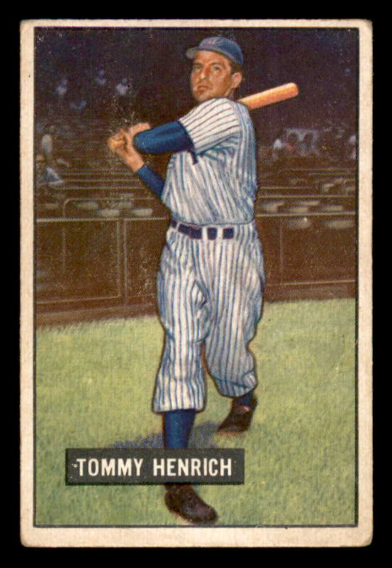 1951 Bowman Baseball #291 Tommy Henrich Yankees VG 556283