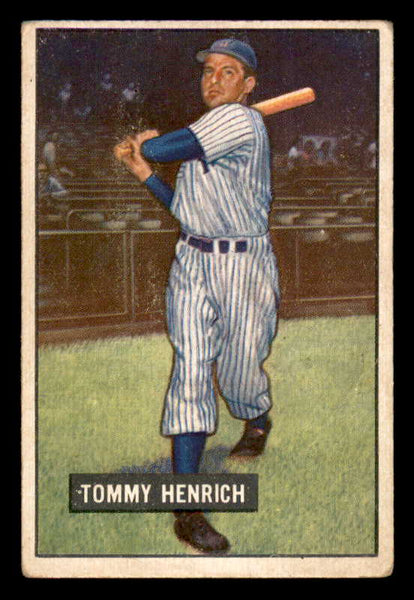 1951 Bowman Baseball #291 Tommy Henrich Yankees VG 556283