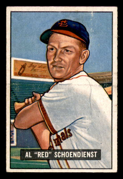 1951 Bowman Baseball #010 Red Schoendienst Cardinals EX 556290
