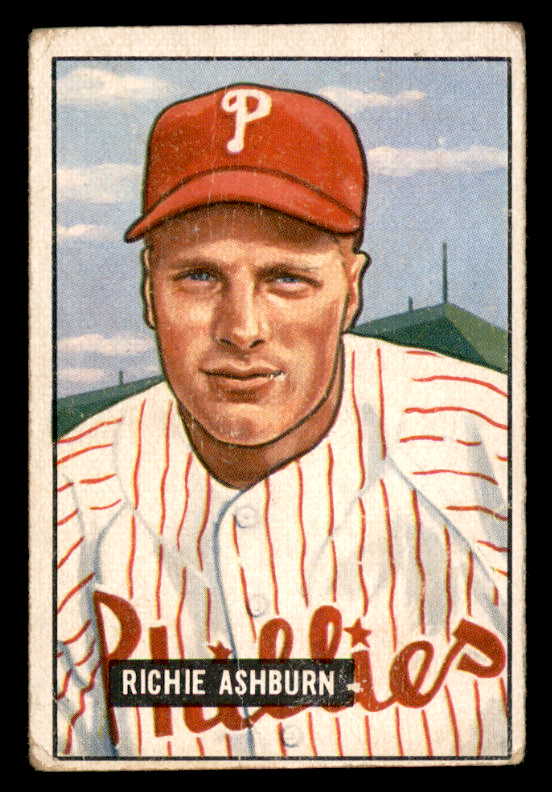 1951 Bowman Baseball #186 Richie Ashburn Phillies GD-VG 556303