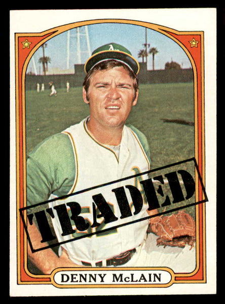 1972 Topps Baseball #753 Denny McLain TR A's EX-MT 556375