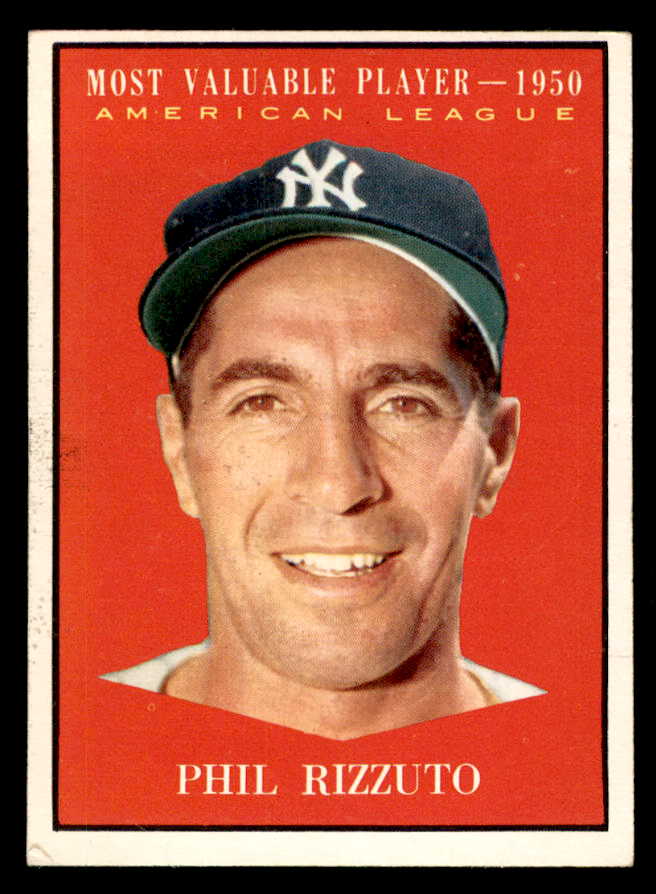 1961 Topps Baseball #471 Phil Rizzuto MVP Yankees EX+/EX-MT 556437