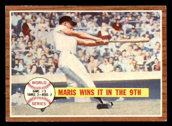 1962 Topps Baseball #234 World Series Game 3 Roger Maris EX-MT 556446