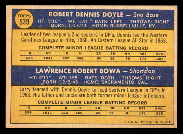 1970 Topps Baseball #539 Larry Bowa Phillies EX-MT 556468