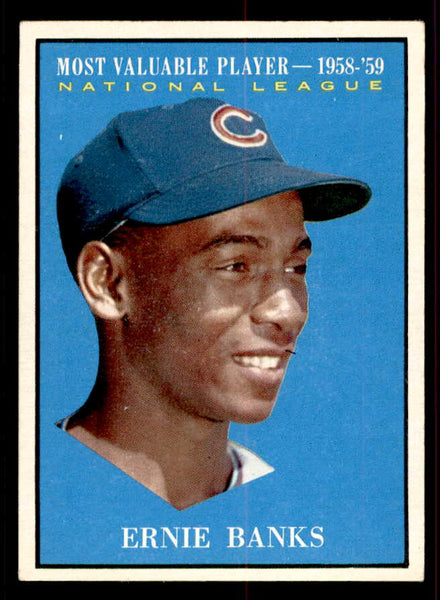 1961 Topps Baseball #485 Ernie Banks MVP Cubs EX-MT 556514