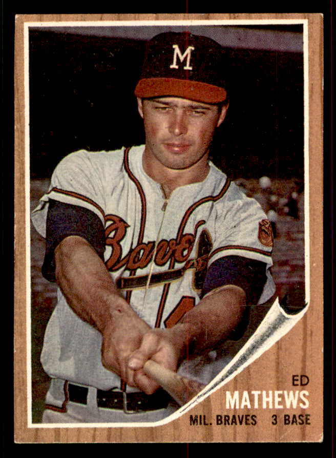 1962 Topps Baseball #030 Eddie Mathews Braves EX-MT 556516