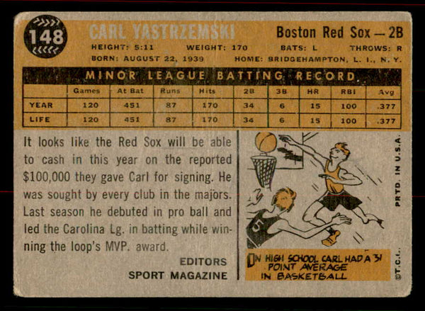 1960 Topps Baseball #148 Carl Yastrzemski Red Sox GD-VG 556530