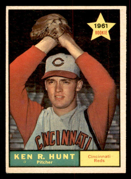 1961 Topps Baseball #556 Ken Hunt Reds EX+/EX-MT 556542