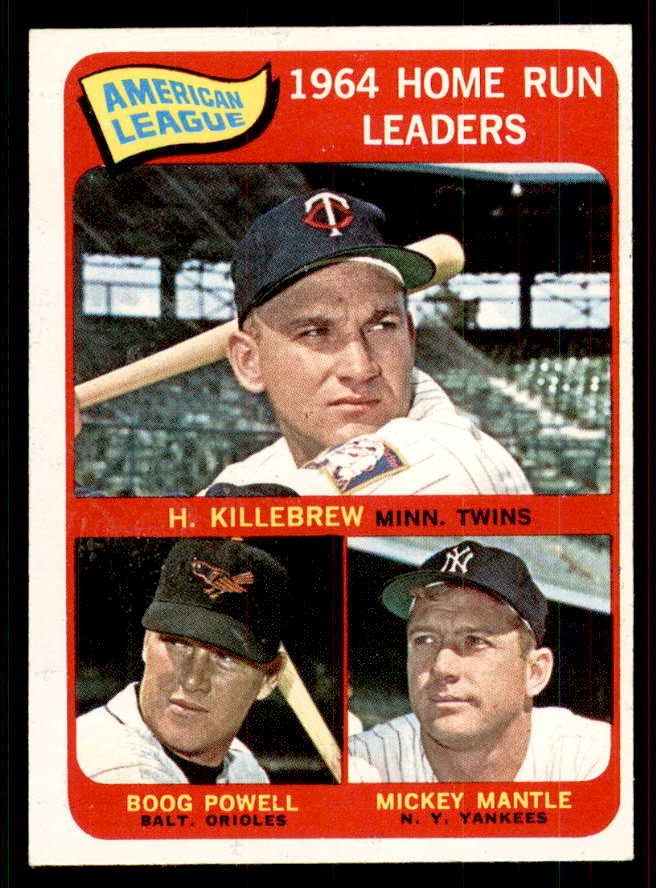 1965 Topps Baseball #003 A.L. Home Run Leaders Mickey Mantle EX-MT 556693