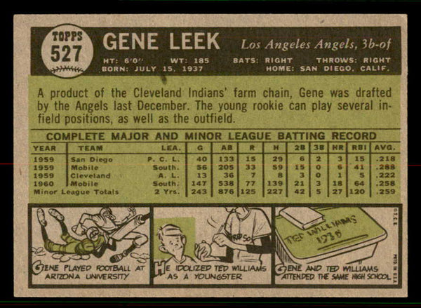 1961 Topps Baseball #527 Gene Leek Angels EX-MT 556814
