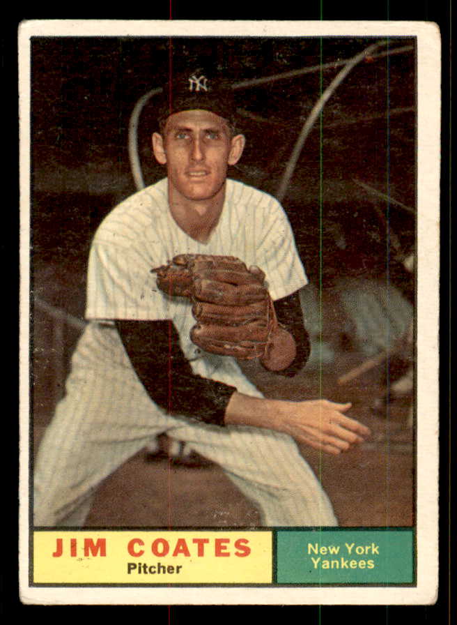 1961 Topps Baseball #531 Jim Coates Yankees Fair back damage 556829