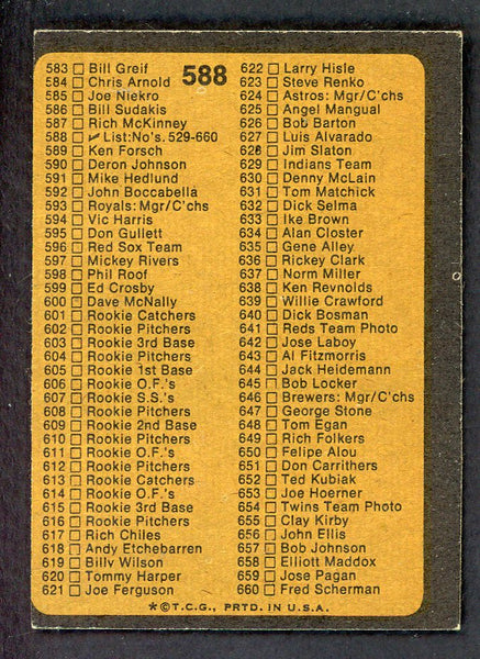 1973 Topps Baseball #588 Checklist 5 EX Unmarked 556890