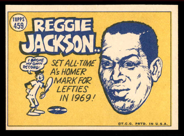 1970 Topps Baseball #459 Reggie Jackson A.S. A's EX-MT 556922