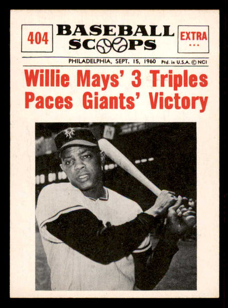 1961 Nu Card Scoops #404 Willie Mays Giants EX-MT 556941