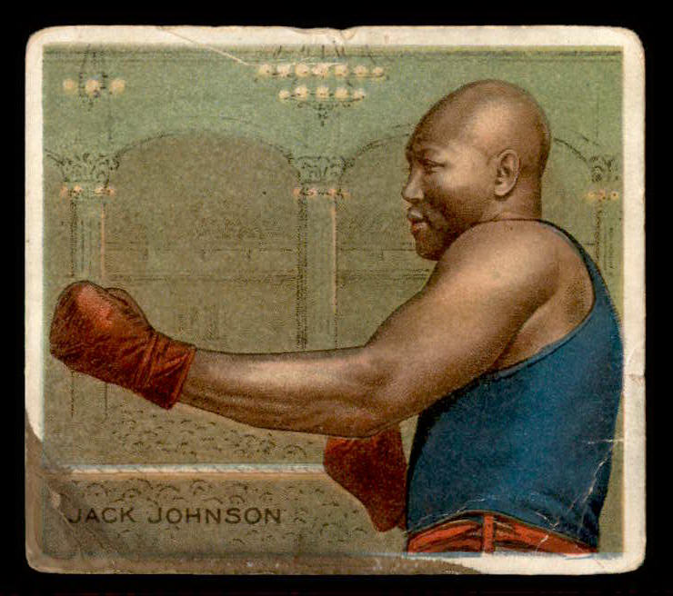 1910 T218 Hassan Jack Johnson Boxer Low Grade stain crease 556957