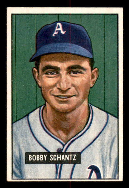 1951 Bowman Baseball #227 Bobby Shantz A's EX-MT 556987