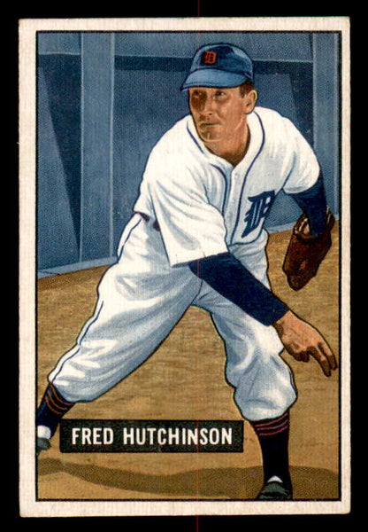 1951 Bowman Baseball #141 Fred Hutchinson Tigers EX-MT 556988