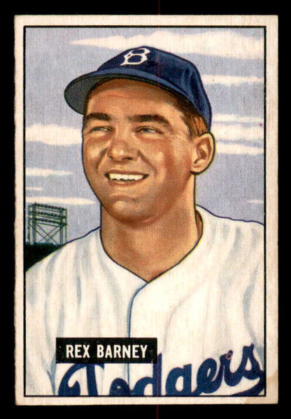 1951 Bowman Baseball #153 Rex Barney Dodgers EX-MT 556990