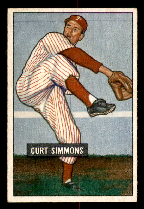 1951 Bowman Baseball #111 Curt Simmons Phillies EX-MT 557012