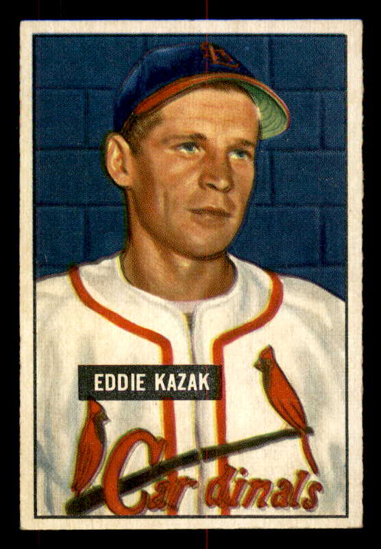 1951 Bowman Baseball #085 Eddie Kazak Cardinals EX-MT 557030