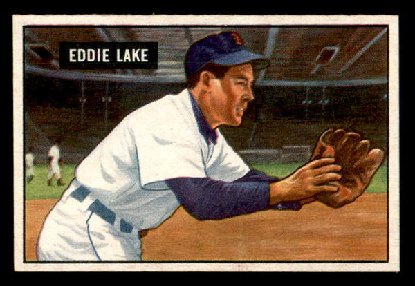 1951 Bowman Baseball #140 Eddie Lake Tigers EX-MT 557061