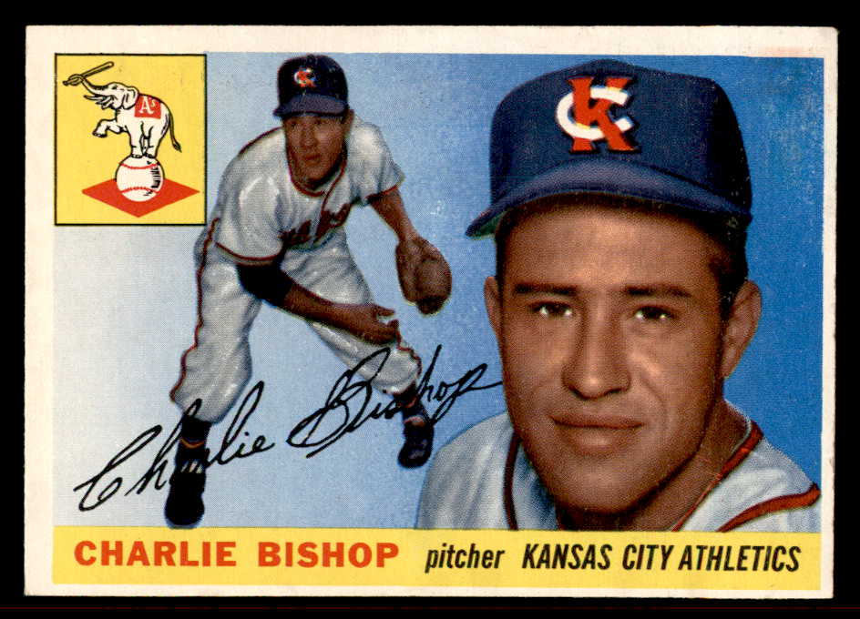 1955 Topps Baseball #096 Charlie Bishop A's EX 557067