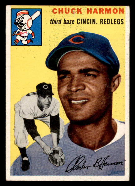1954 Topps Baseball #182 Chuck Harmon Reds EX-MT 557086