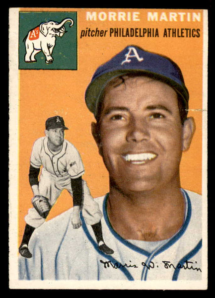 1954 Topps Baseball #168 Morrie Martin A's EX-MT 557092
