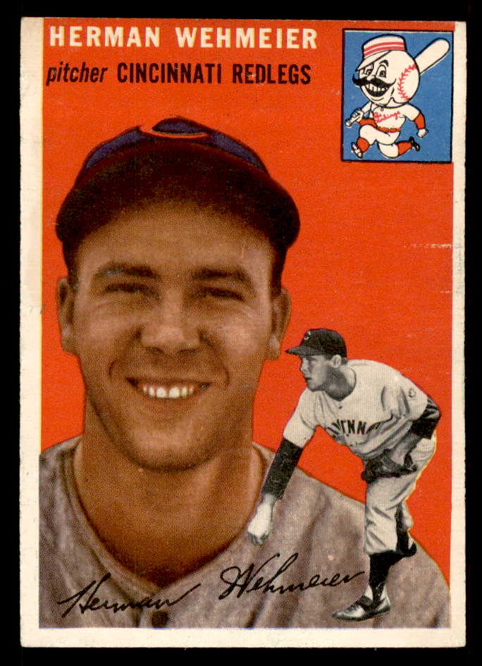 1954 Topps Baseball #162 Herman Wehmeier Reds EX-MT 557096